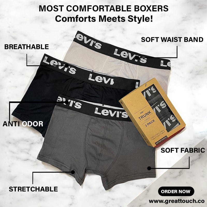 Soft & Comfy Boxer Premium Quality Pack of 3 boxer (L-1)