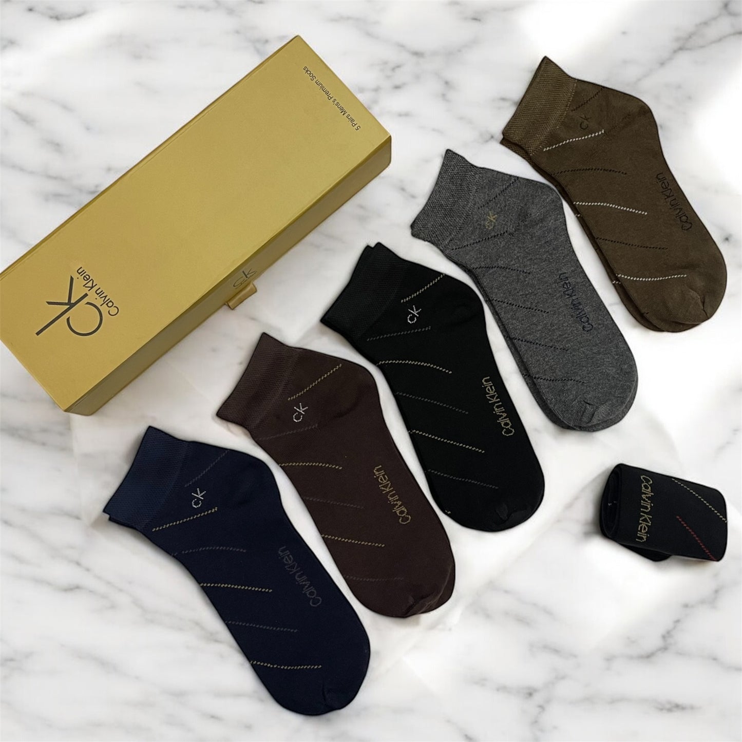 CK Gift pack of 6 half ankle socks