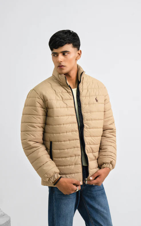 Fashion Arch Pony Beige Imported Puffer Jacket