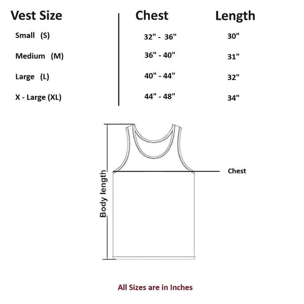 TH Branded Premium Men’s Vest Deal of 6 (3 Black, 3 White)
