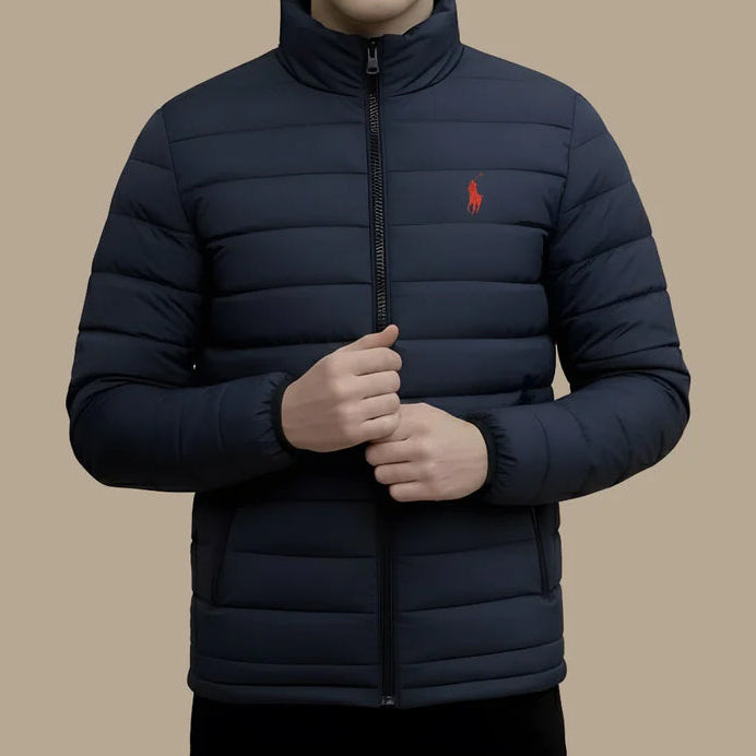 Fashion Arch Pony Navy Blue Imported Puffer Jacket