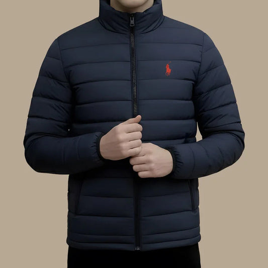 Fashion Arch Pony Navy Blue Imported Puffer Jacket