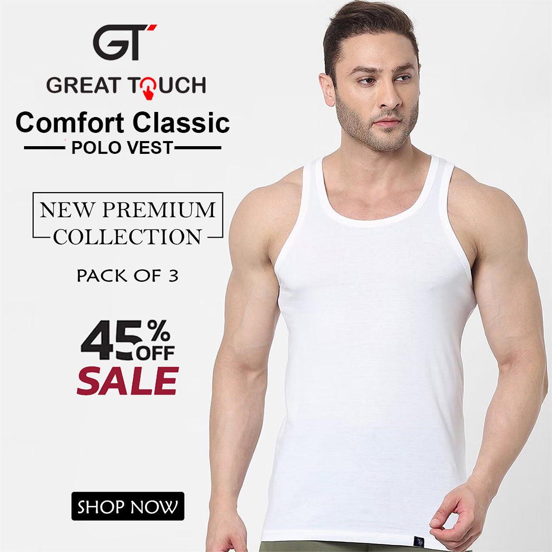Classic Max comfort Vest (Under shirts) Pack of 3 (P-1)